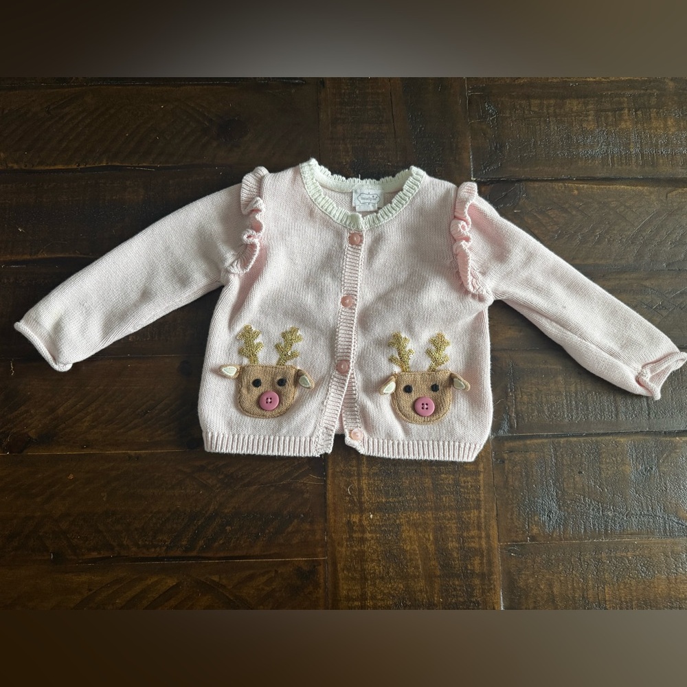Mud Pie Pink Reindeer Sweater